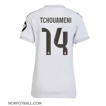 Billige Fotballdrakt Real Madrid Aurelien Tchouameni #14 Replika Hjemmedrakt Dame 2025-26 Kortermet